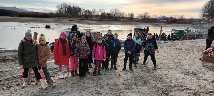 Exkurze na výlov Žárského rybníka